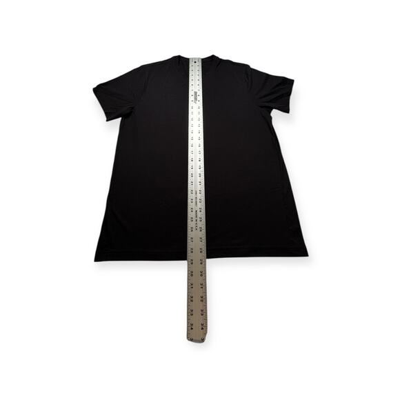 Tek Gear Essential Gear Men's T-Shirt Size L Solid Black Heather Cotton/Poly 367 - Picture 3 of 6